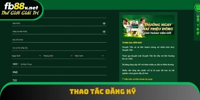 3 bước trở thành hội viên hợp lệ tại FB88